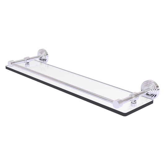 Allied Brass WP-1/22-GAL-PC Waverly Place 22" Polished Chrome Tempered Glass Shelf