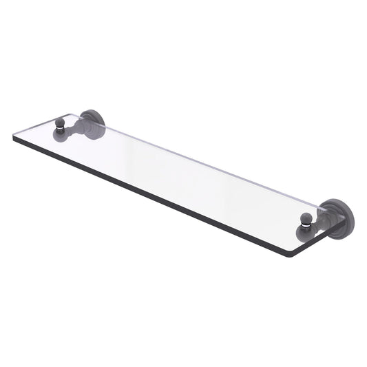 Allied Brass WP-1/22-GYM Waverly Place 22" Matte Gray Glass Vanity Shelf