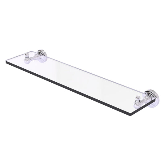 Allied Brass WP-1/22-PC Waverly Place 22" Polished Chrome Glass Vanity Shelf