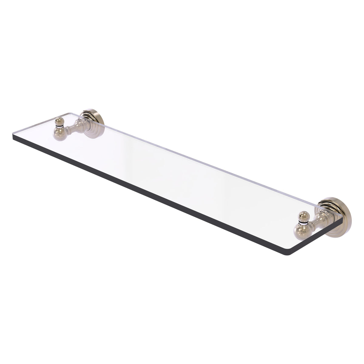 Allied Brass WP-1/22-PEW Waverly Place 22" Antique Pewter Glass Vanity Shelf