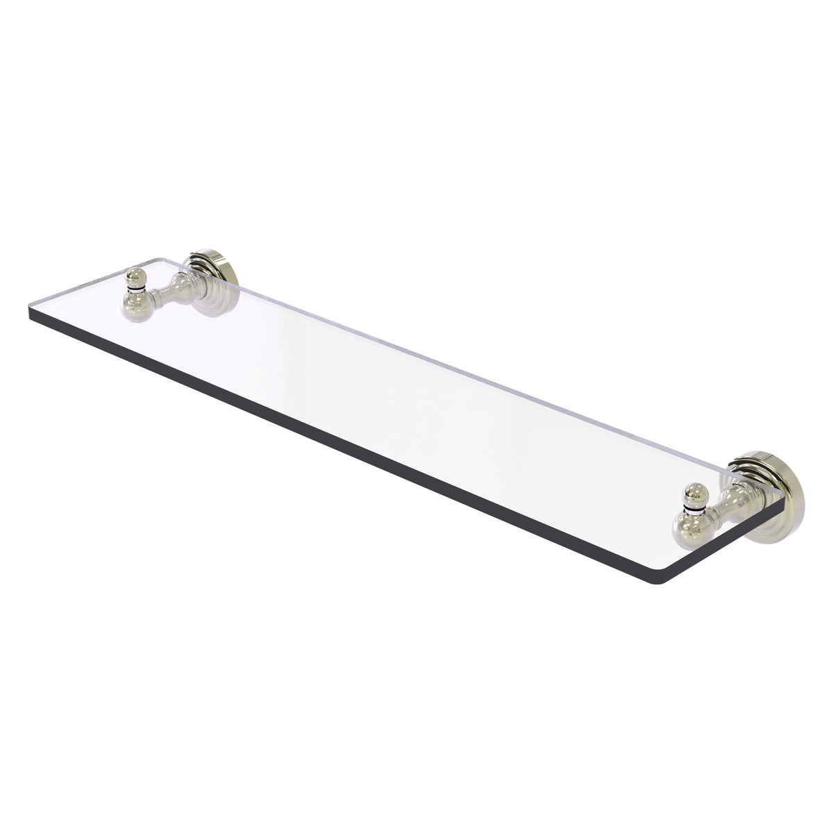 Allied Brass WP-1/22-PNI Waverly Place 22" Polished Nickel Glass Vanity Shelf