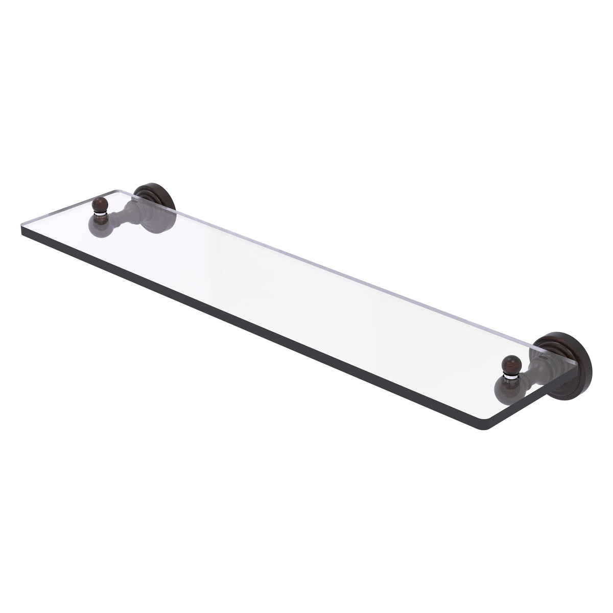 Allied Brass WP-1/22-VB Waverly Place 22" Venetian Bronze Glass Vanity Shelf