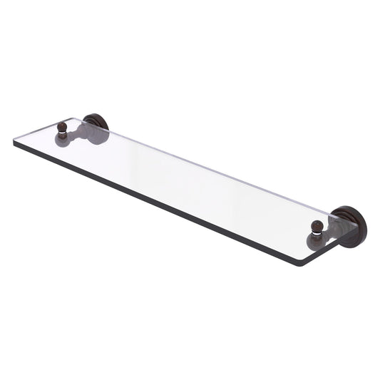 Allied Brass WP-1/22-VB Waverly Place 22" Venetian Bronze Glass Vanity Shelf