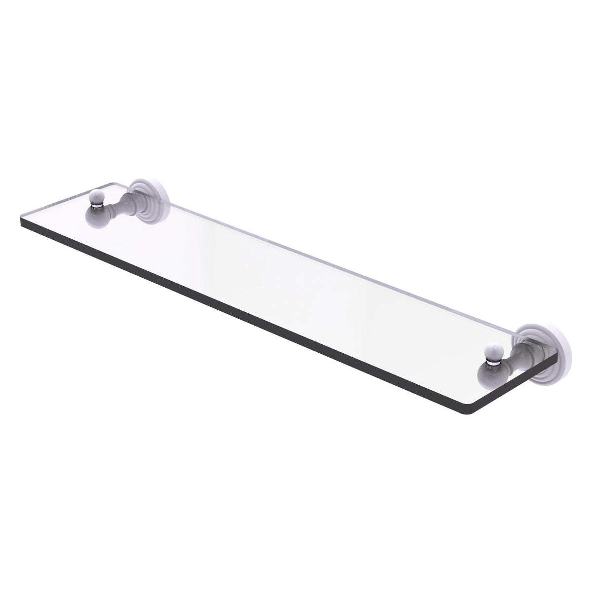 Allied Brass WP-1/22-WHM Waverly Place 22" Matte White Glass Vanity Shelf