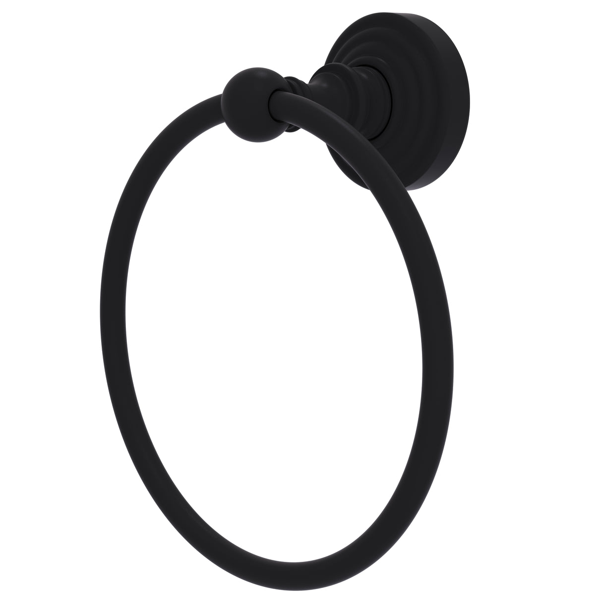 Allied Brass WP-16-BKM Waverly Place 6" Matte Black Towel Ring