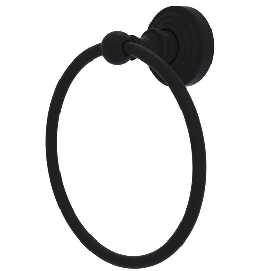 Allied Brass WP-16-BKM Waverly Place 6" Matte Black Towel Ring