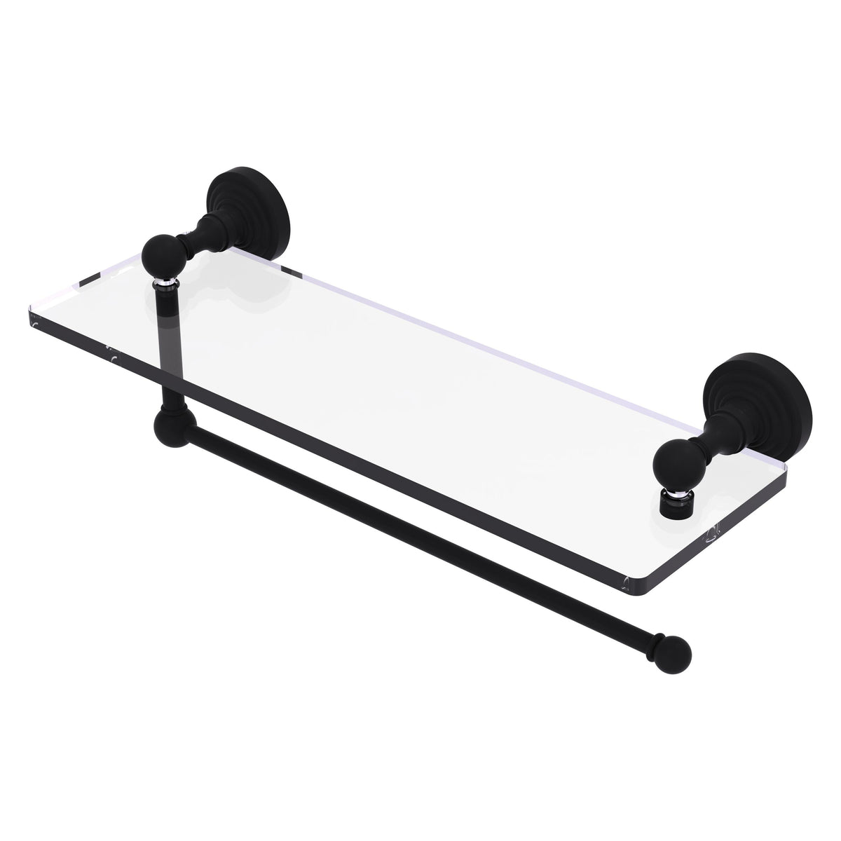 Allied Brass WP-1PT/16-BKM Waverly Place Matte Black Paper Towel Holder