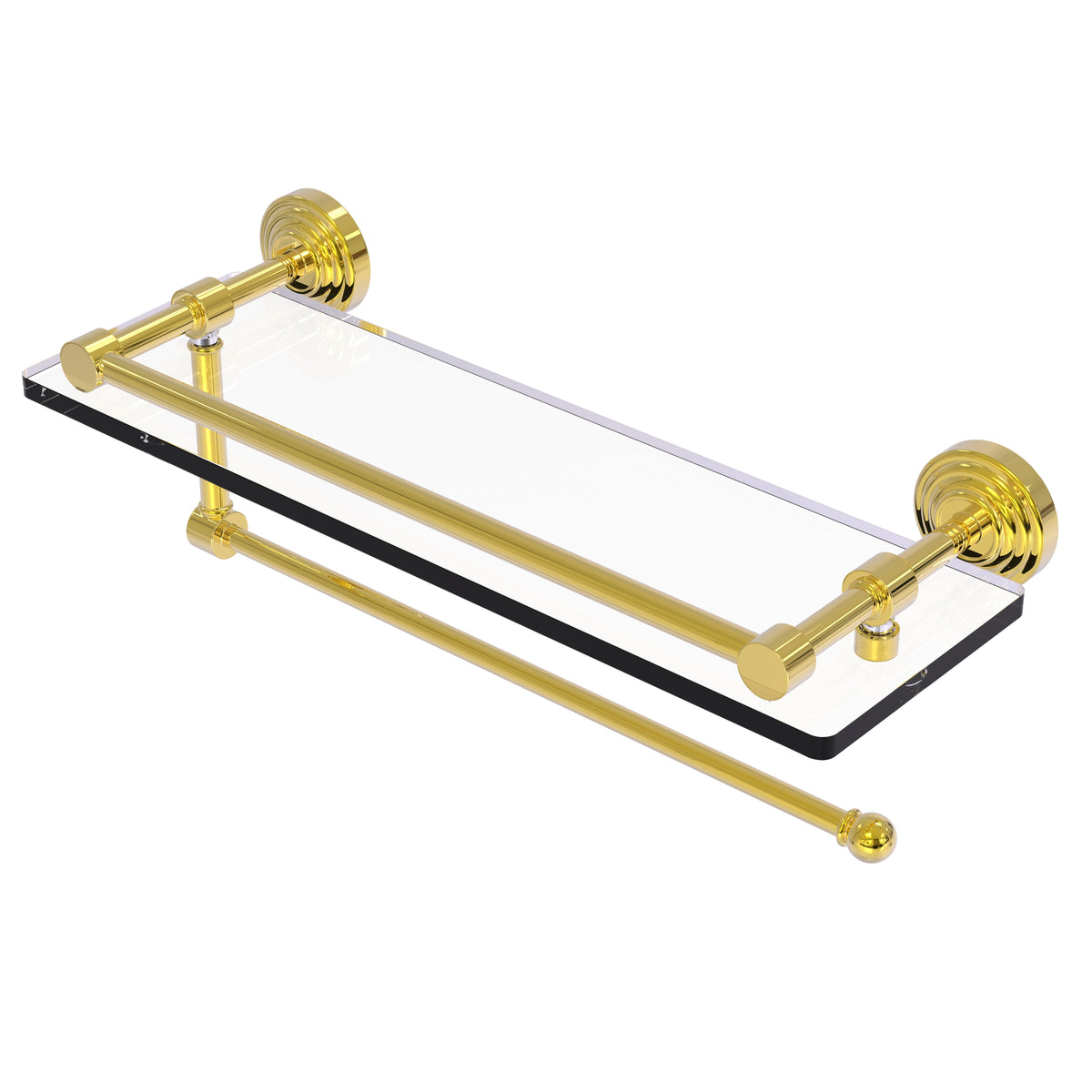 Allied Brass WP-1PT/16-GAL-PB Waverly Place 16" Polished Brass Paper Towel Holder