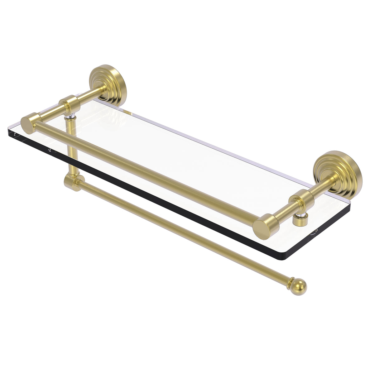 Allied Brass WP-1PT/16-GAL-SBR Waverly Place 16" Satin Brass Paper Towel Holder