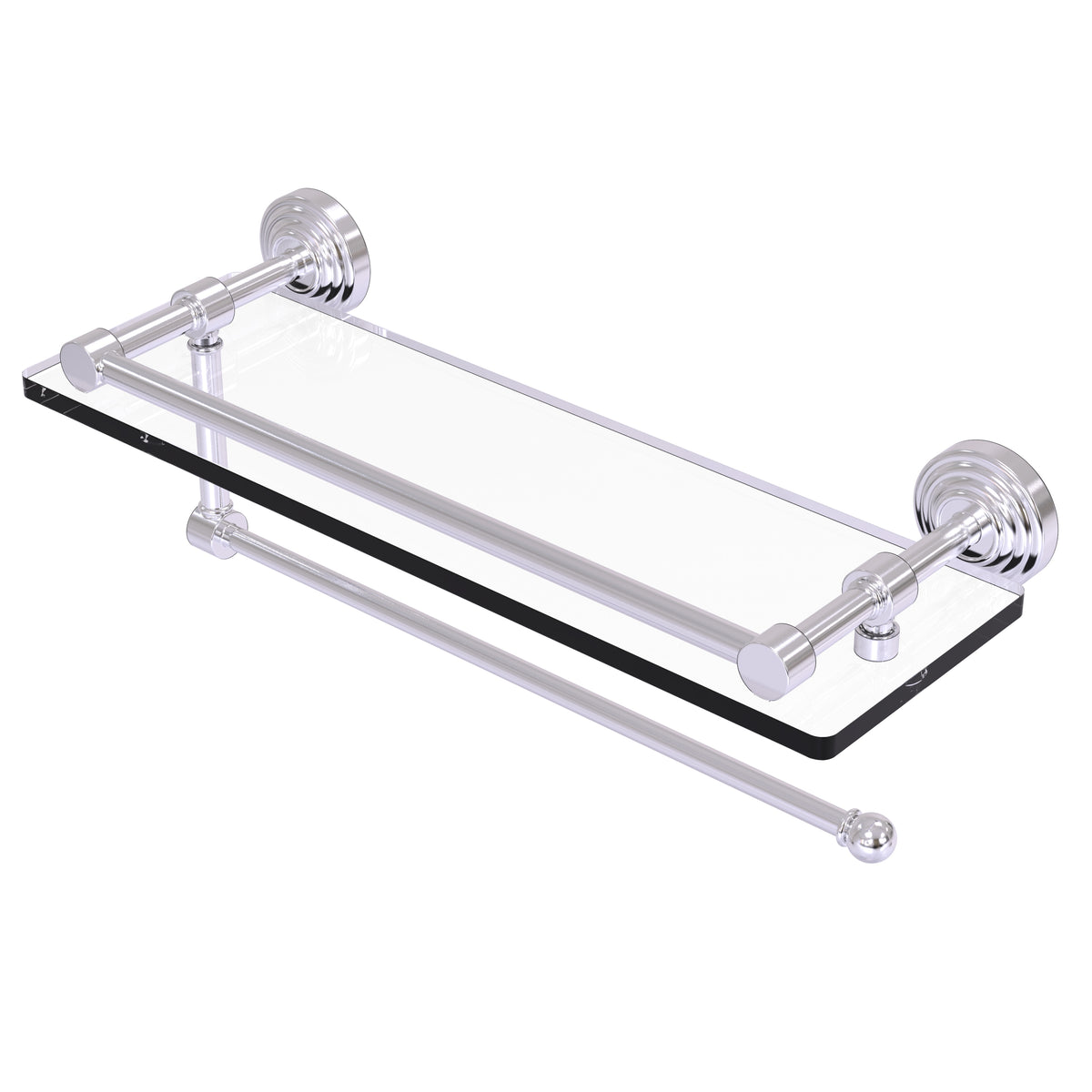 Allied Brass WP-1PT/16-GAL-SCH Waverly Place 16" Satin Chrome Paper Towel Holder