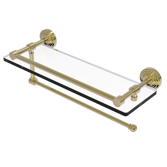 Allied Brass WP-1PT/16-GAL-UNL Waverly Place 16" Unlacquered Brass Paper Towel Holder