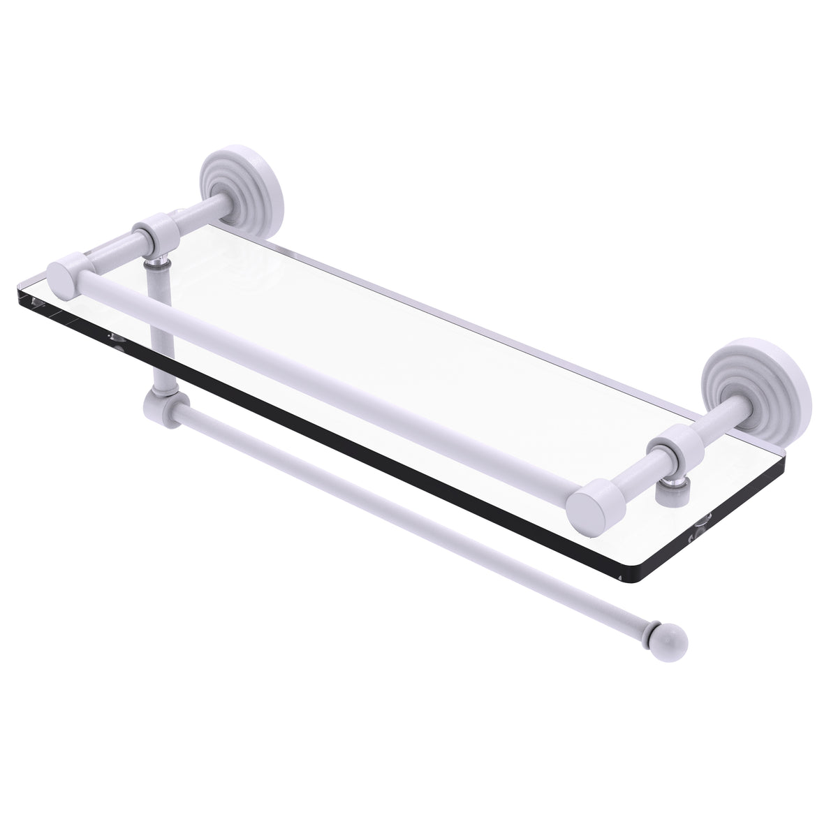 Allied Brass WP-1PT/16-GAL-WHM Waverly Place 16" Matte White Paper Towel Holder