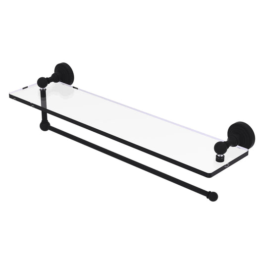 Allied Brass WP-1PT/22-BKM Waverly Place 22" Matte Black Paper Towel Holder