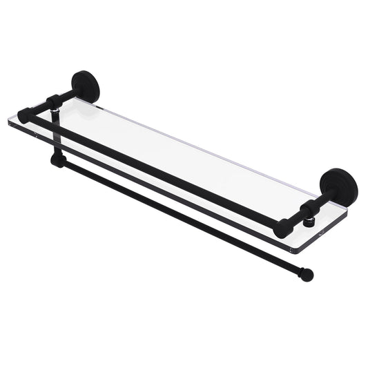 Allied Brass WP-1PT/22-GAL-BKM Waverly Place 22" Matte Black Paper Towel Holder