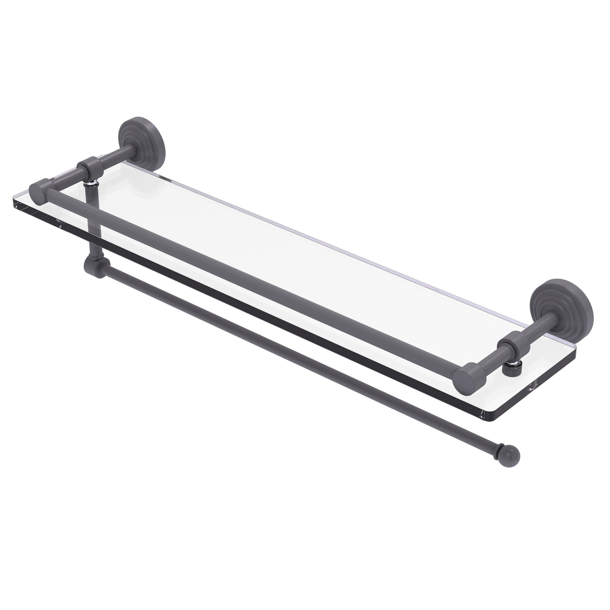 Allied Brass WP-1PT/22-GAL-GYM Waverly Place 22" Matte Gray Paper Towel Holder