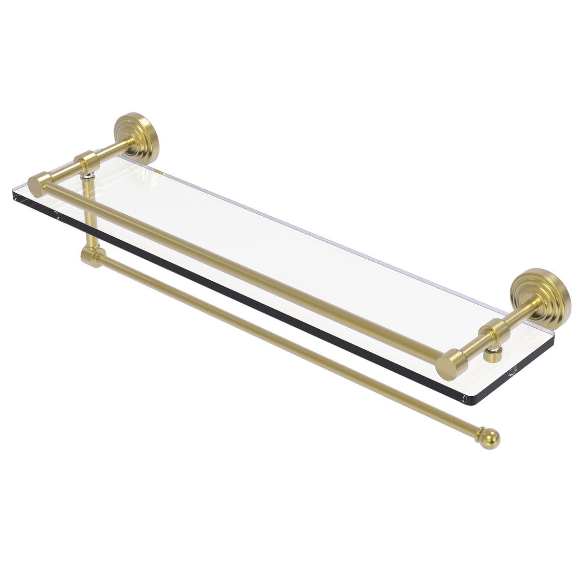Allied Brass WP-1PT/22-GAL-SBR Waverly Place 22" Satin Brass Paper Towel Holder