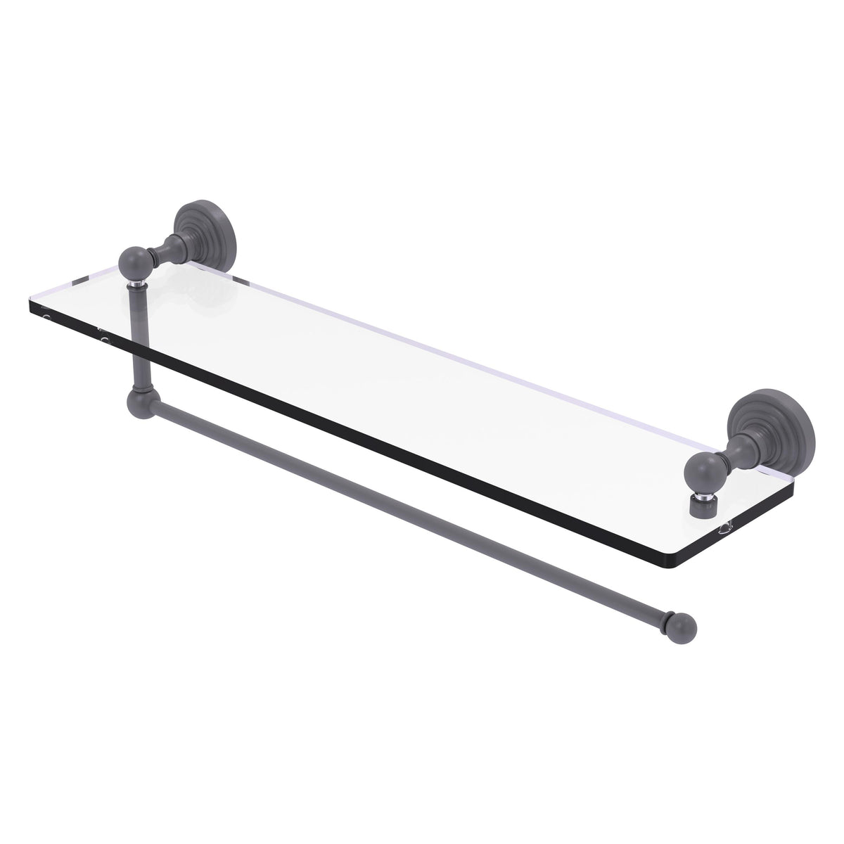 Allied Brass WP-1PT/22-GYM Waverly Place 22" Matte Gray Paper Towel Holder