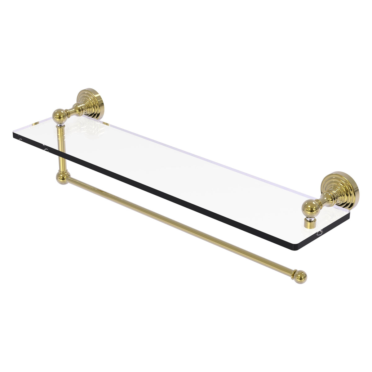 Allied Brass WP-1PT/22-UNL Waverly Place 22" Unlacquered Brass Paper Towel Holder