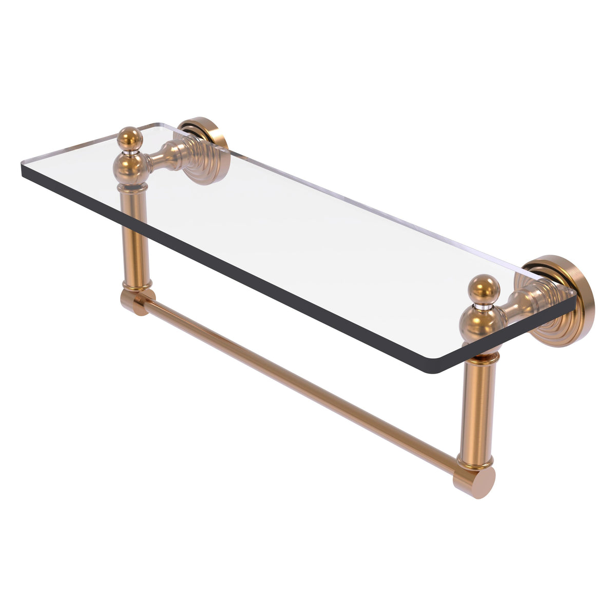 Allied Brass WP-1TB/16-BBR Waverly Place 16" Brushed Bronze Glass Vanity Shelf