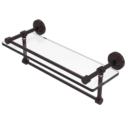 Allied Brass WP-1TB/16-GAL-ABZ Waverly Place 16" Antique Bronze Glass Shelf