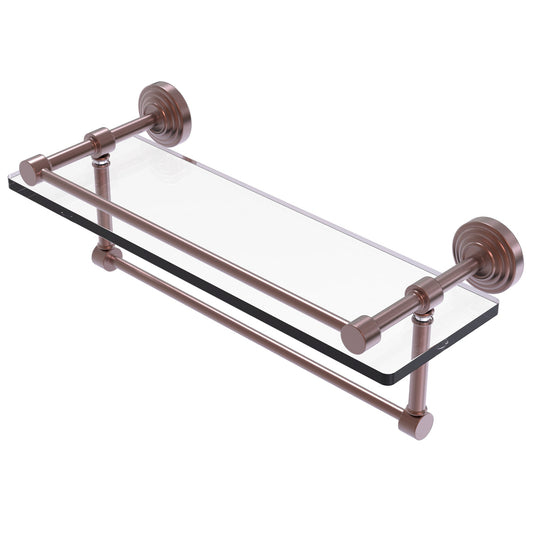 Allied Brass WP-1TB/16-GAL-CA Waverly Place 16" Antique Copper Glass Shelf