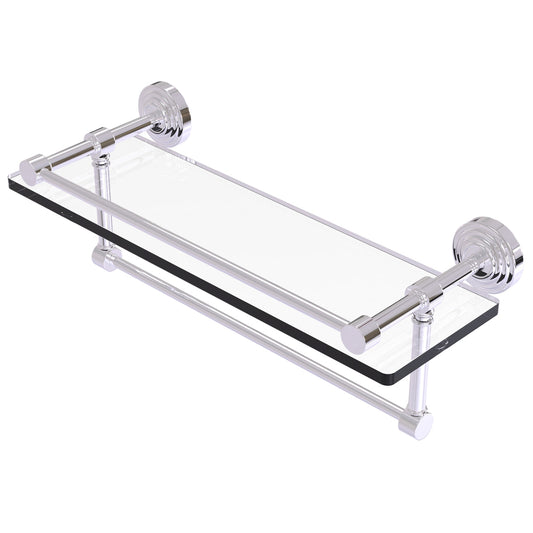 Allied Brass WP-1TB/16-GAL-PC Waverly Place 16" Polished Chrome Glass Shelf