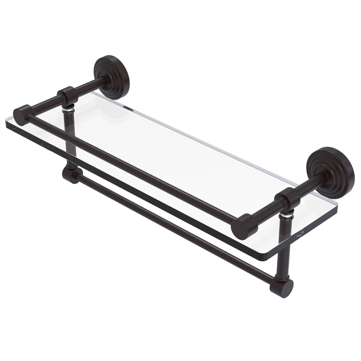 Allied Brass WP-1TB/16-GAL-VB Waverly Place 16" Venetian Bronze Glass Shelf