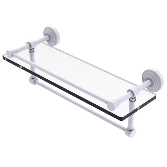 Allied Brass WP-1TB/16-GAL-WHM Waverly Place 16" Matte White Glass Shelf