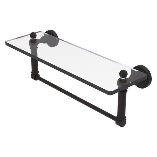 Allied Brass WP-1TB/16-ORB Waverly Place 16" Oil Rubbed Bronze Glass Vanity Shelf