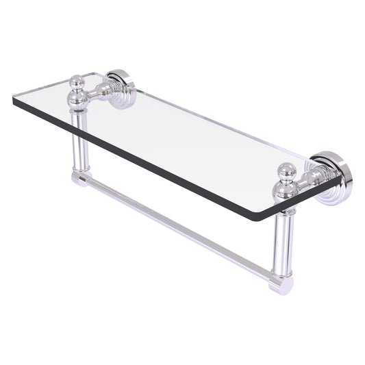 Allied Brass WP-1TB/16-PC Waverly Place 16" Polished Chrome Glass Vanity Shelf