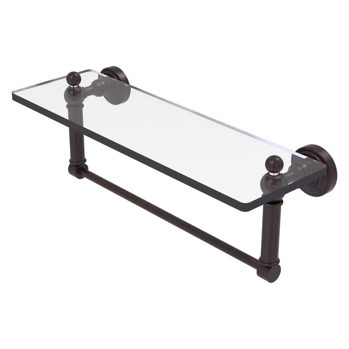 Allied Brass WP-1TB/16-VB Waverly Place 16" Venetian Bronze Glass Vanity Shelf