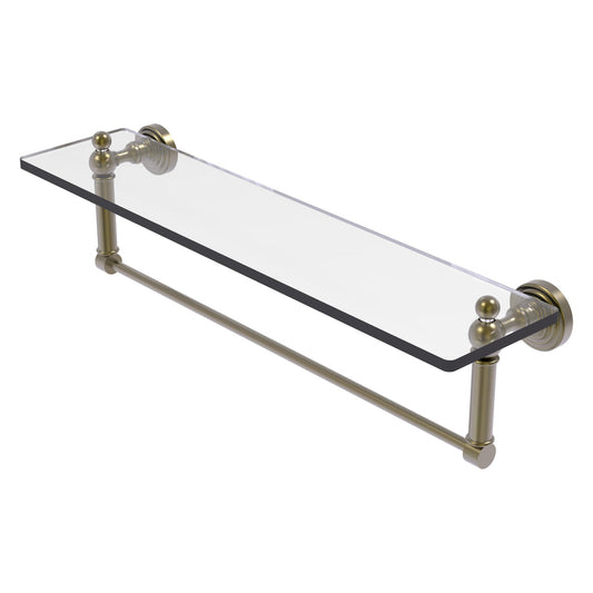 Allied Brass WP-1TB/22-ABR Waverly Place 22" Antique Brass Glass Vanity Shelf