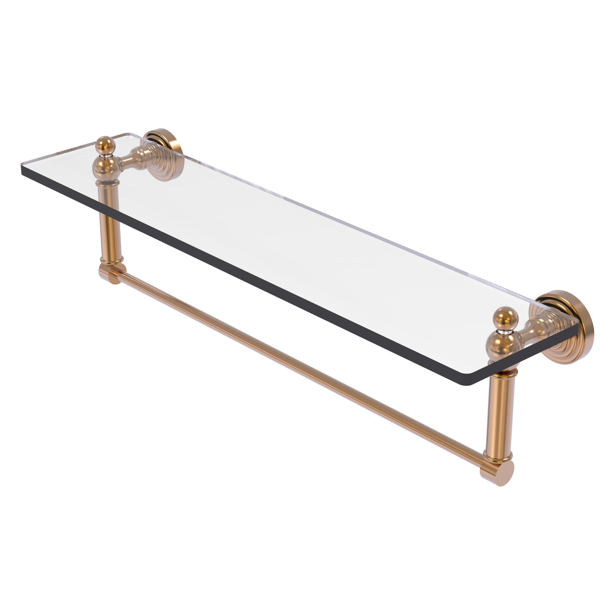 Allied Brass WP-1TB/22-BBR Waverly Place 22" Brushed Bronze Glass Vanity Shelf