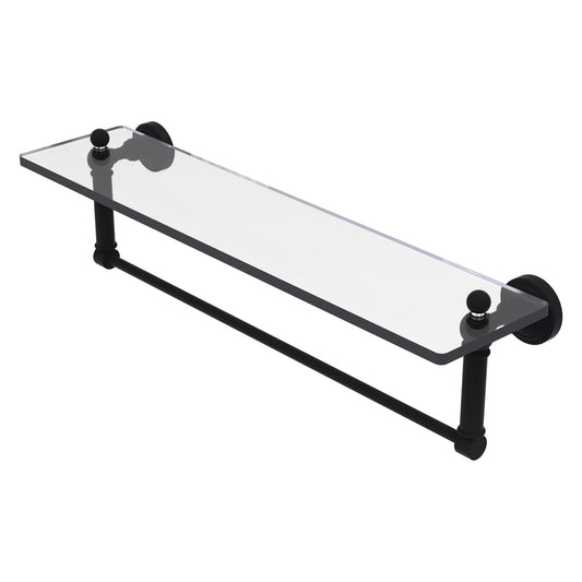 Allied Brass WP-1TB/22-BKM Waverly Place 22" Matte Black Glass Vanity Shelf