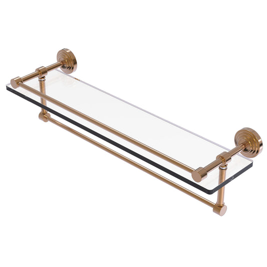 Allied Brass WP-1TB/22-GAL-BBR Waverly Place 22" Brushed Bronze Gallery Rail Glass Shelf
