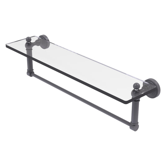 Allied Brass WP-1TB/22-GYM Waverly Place 22" Matte Gray Glass Vanity Shelf