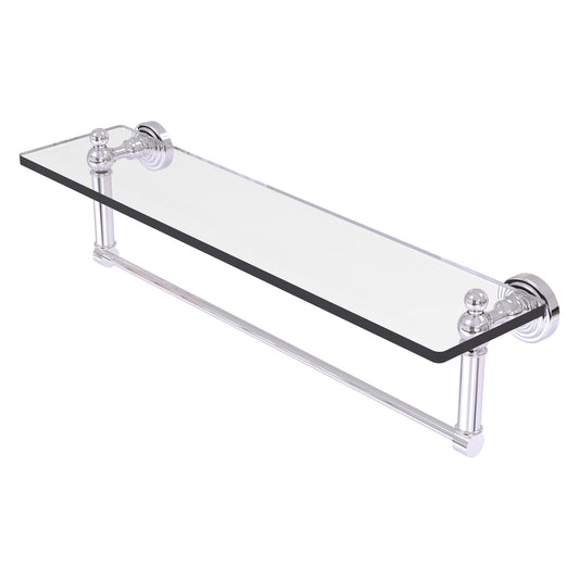 Allied Brass WP-1TB/22-PC Waverly Place 22" Polished Chrome Glass Vanity Shelf