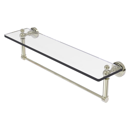 Allied Brass WP-1TB/22-PNI Waverly Place 22" Polished Nickel Glass Vanity Shelf