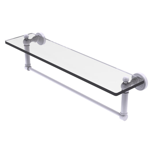 Allied Brass WP-1TB/22-WHM Waverly Place 22" Matte White Glass Vanity Shelf