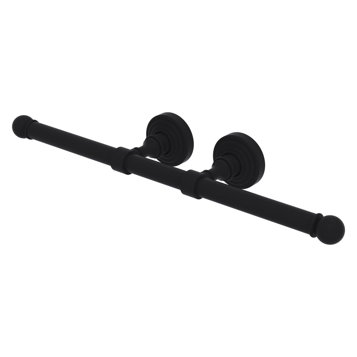 Allied Brass WP-24-2-BKM Waverly Place Matte Black Double Roll Toilet Tissue Holder