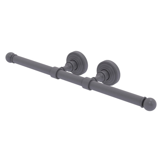 Allied Brass WP-24-2-GYM Waverly Place Matte Gray Double Roll Toilet Tissue Holder