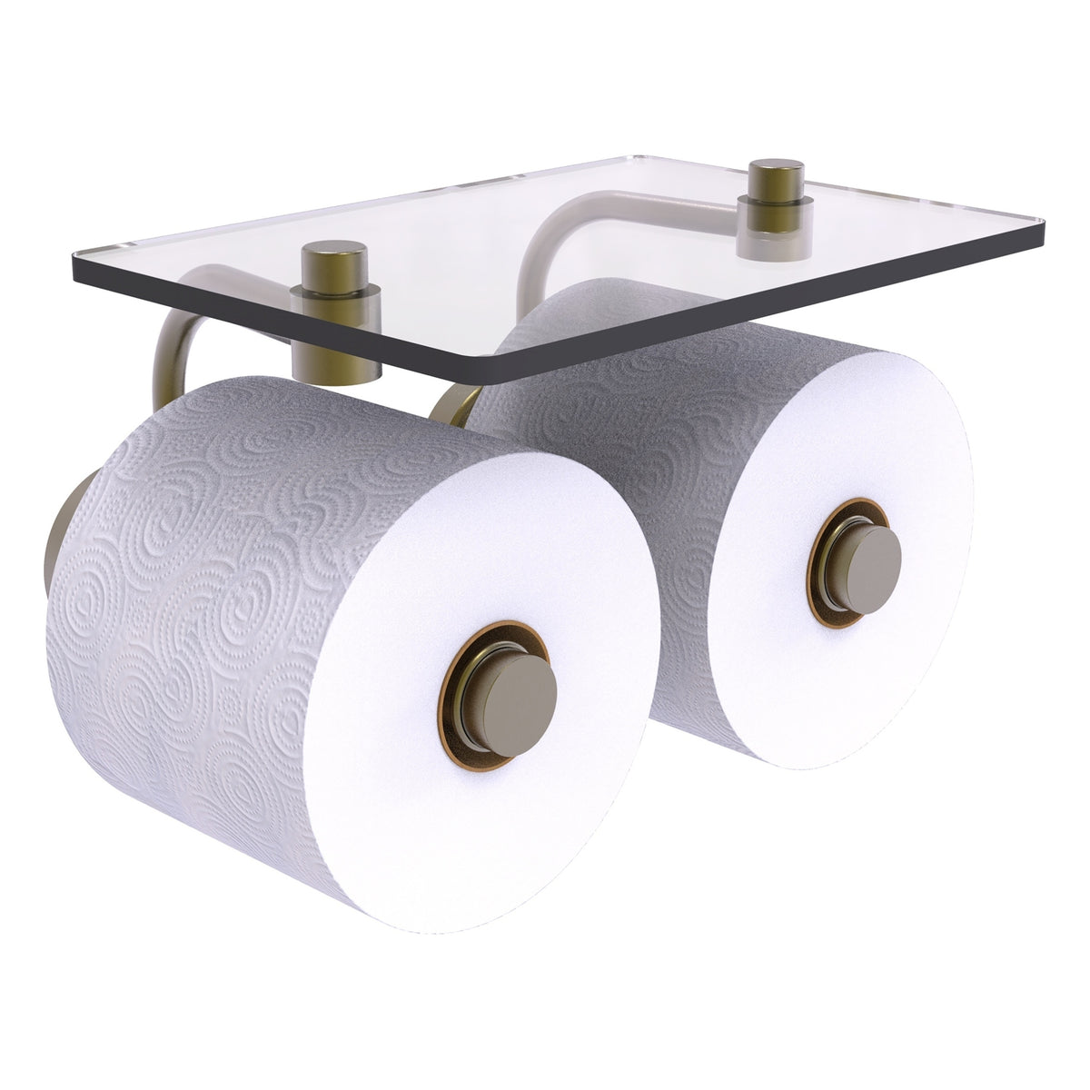 Allied Brass WP-24-2S-ABR Waverly Place Antique Brass Double Roll Toilet Tissue Holder