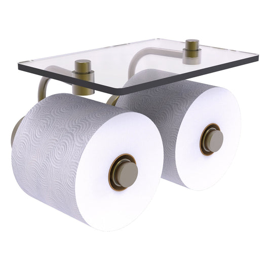 Allied Brass WP-24-2S-ABR Waverly Place Antique Brass Double Roll Toilet Tissue Holder