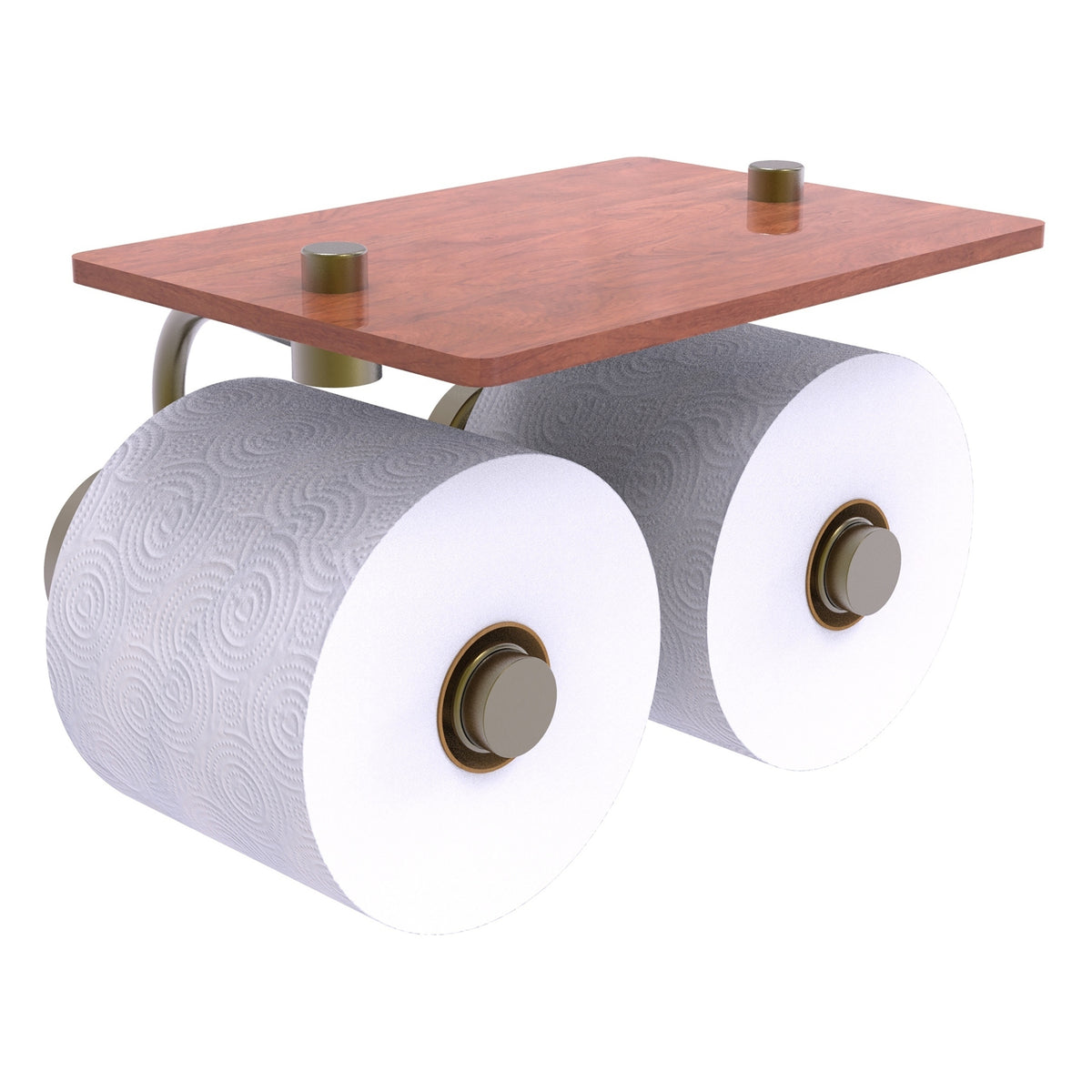 Allied Brass WP-24-2S-IRW-ABR Waverly Place 2-Roll Antique Brass Toilet Tissue Holder