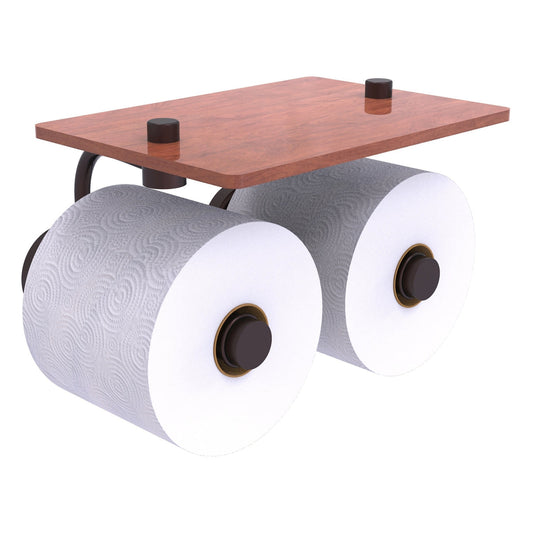 Allied Brass WP-24-2S-IRW-ABZ Waverly Place 2-Roll Antique Bronze Toilet Tissue Holder
