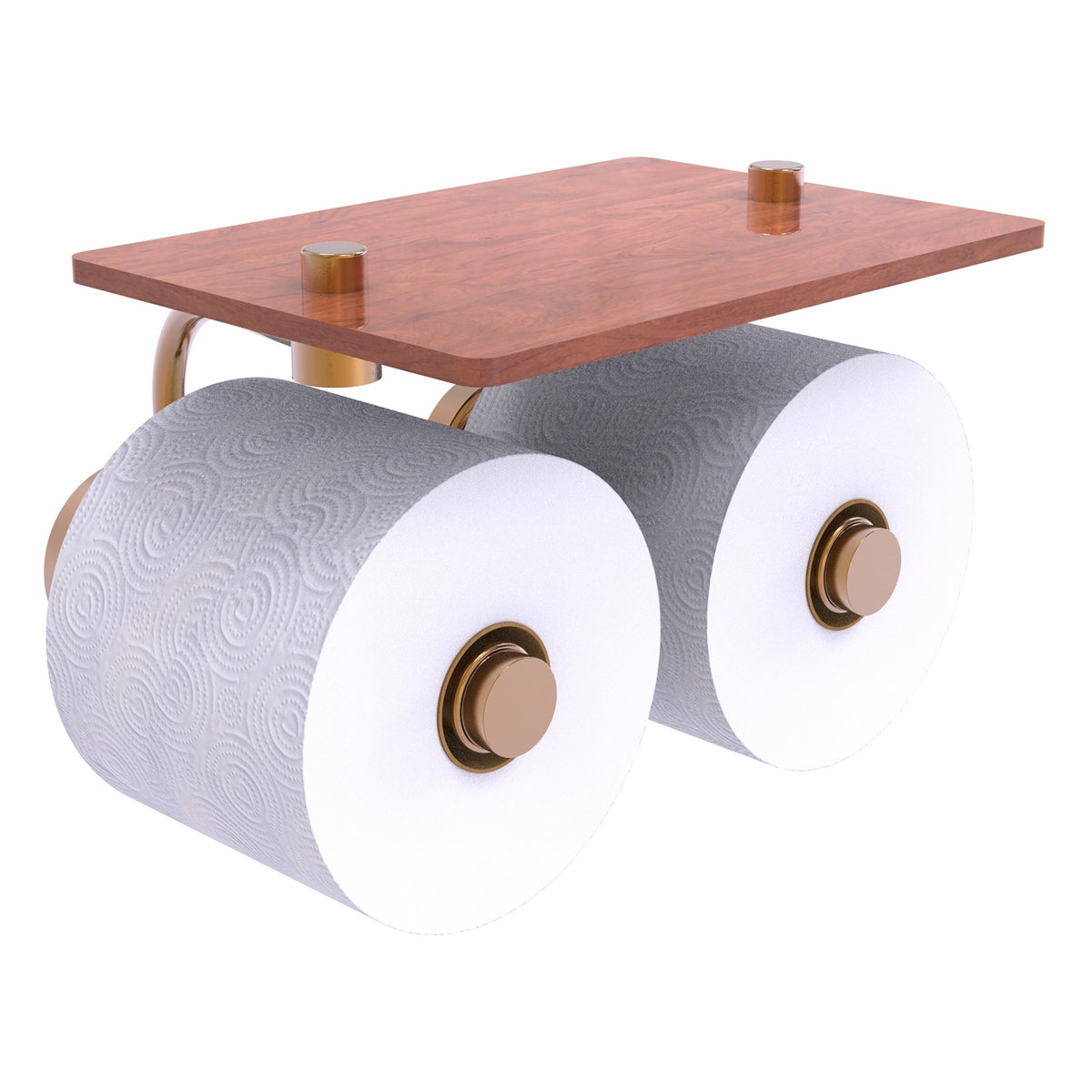 Allied Brass WP-24-2S-IRW-BBR Waverly Place 2-Roll Brushed Bronze Toilet Tissue Holder