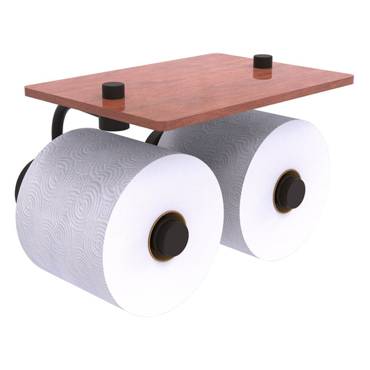 Allied Brass WP-24-2S-IRW-ORB Waverly Place 2-Roll Oil Rubbed Bronze Toilet Tissue Holder