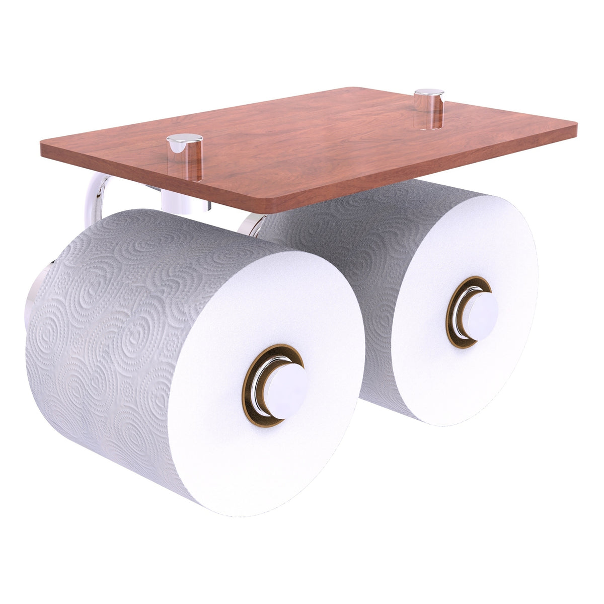 Allied Brass WP-24-2S-IRW-PC Waverly Place 2-Roll Polished Chrome Toilet Tissue Holder