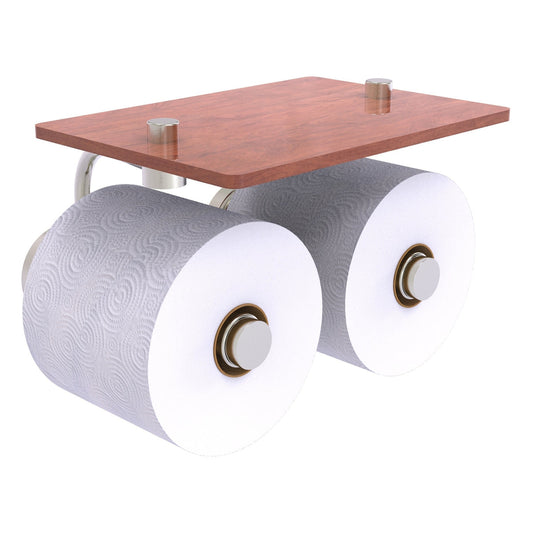 Allied Brass WP-24-2S-IRW-SN Waverly Place 2-Roll Satin Nickel Toilet Tissue Holder