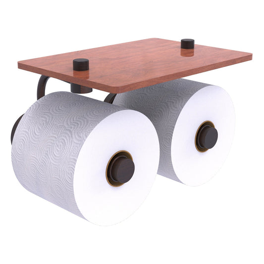 Allied Brass WP-24-2S-IRW-VB Waverly Place 2-Roll Venetian Bronze Toilet Tissue Holder